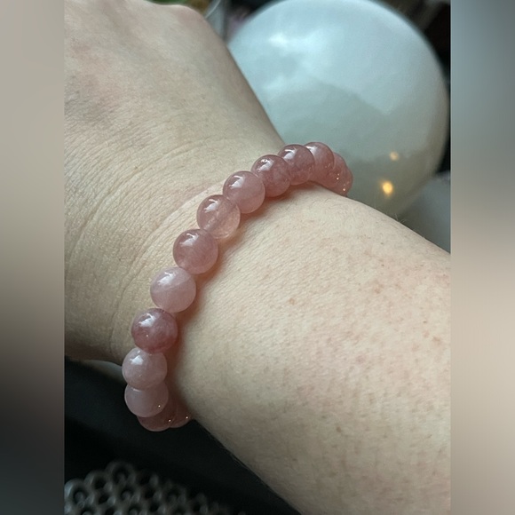 Moonstone 8mm Crystal Stone Bracelet 7” Handmade by Annabellesgemz - Picture 2 of 3